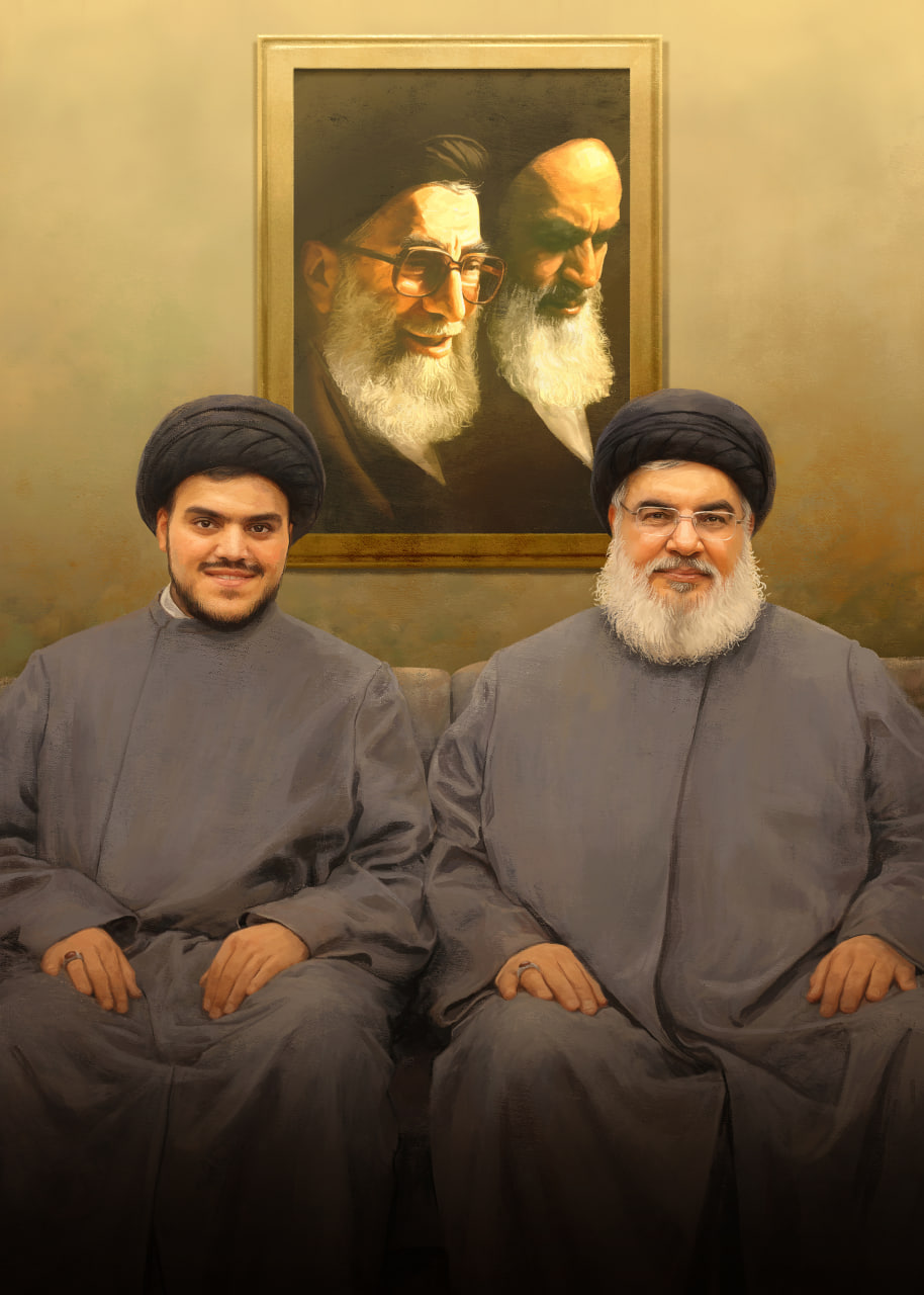 تصویرسازی شهید سید حسن نصرالله و شهید سید هادی نصرالله